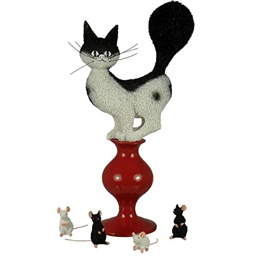 Statuette Plan de Fuite Les Chats par Dubout objet décoration résine - 2