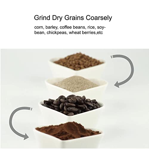 High Hopper Grain Mill Cast Iron Grain Grinder Manual Coffee Grinder Heavy Duty Food Mill With Shild And Clamp For Nuts Flour Corn And Wheat #TOP1