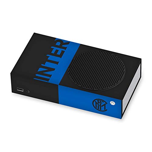 Head Case Designs Offizielle Inter Milan Blau und Schwarz Volles Logo Glänzende Vinyl Haut Aufkleber Abziehbild Abdeckung für Xbox Series S Console