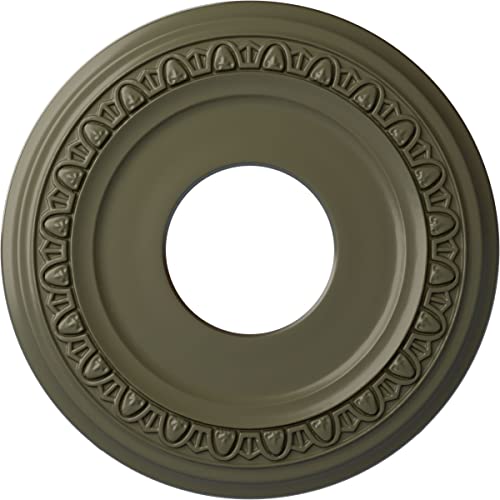 Ekena Millwork CM12JAPTF 12 1/4"OD X 4"ID X 1 1/8"P Jackson Ceiling Medallion Fits Canopies Up to 7 3/8", Painted Turtle
