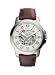 Fossil Grant Men's Automatic Watch with Off-White Dial and Brown Leather Strap ME3099