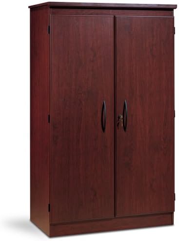 South Shore Tall 2-Door Storage Cabinet with Adjustable Shelves, Royal Cherry