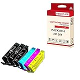  NOPAN-INK - x6 Cartouches Compatible pour HP 364 XL 364XL Compatible pour HP DeskJet D 5400 Series 5445 5460 OfficeJet 7515 PhotoSmart 7510 e-All-in-O