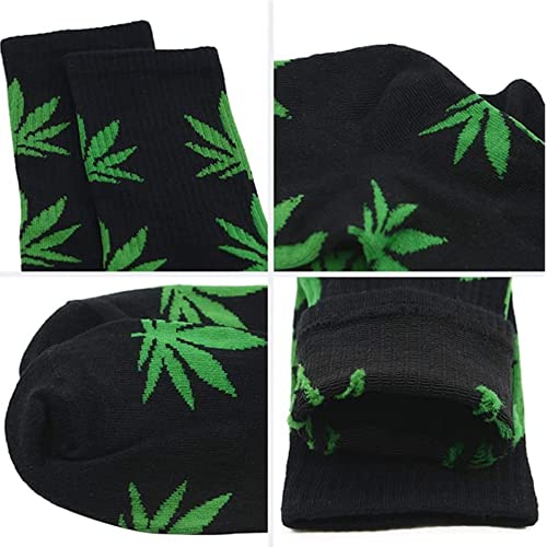 Century Star Unisex 1/3/4/5 Pack Maple Marijuana Cotton Socks Thick Weed Leaf Crew Winter Athletic Sports High Socks3