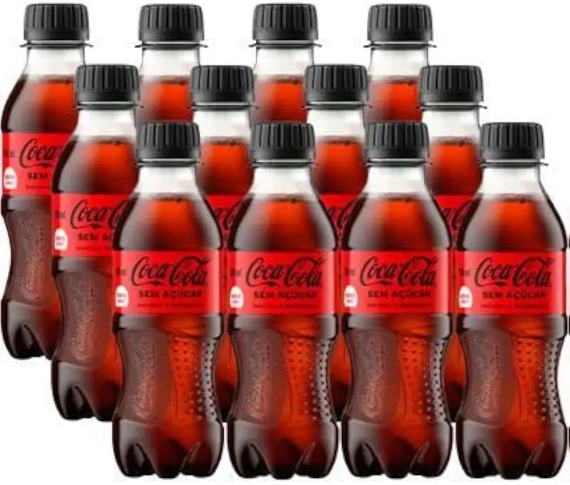 Pack de Coca-Cola Sem Açúcar Pet 200ml 12 unidades