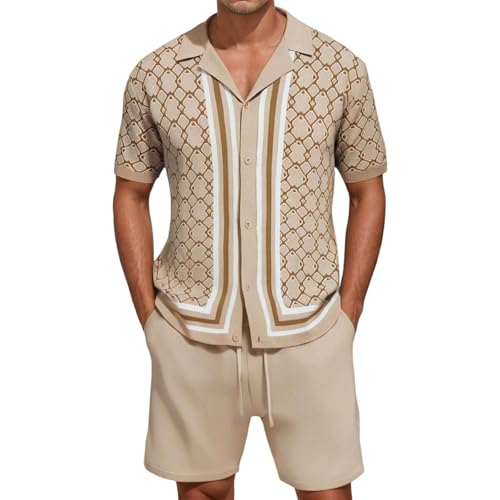 Costume court tricoté jacquard européen élégance masculine décontractée