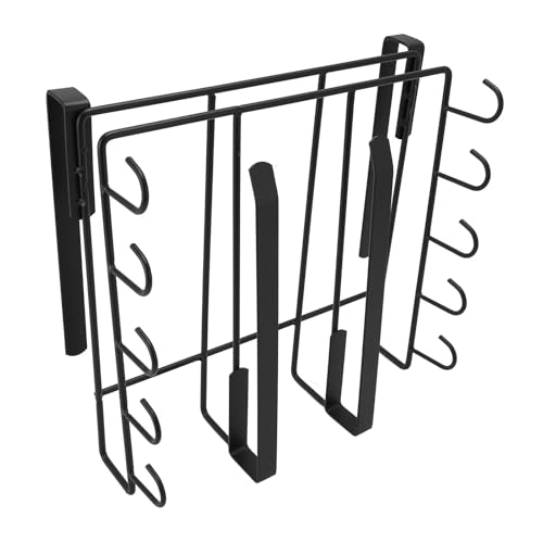 Unter Schrank Hängende Regal, Edelstahl Unter Regal Lagerregal mit Mehreren Haken Zum Schneiden von Brettern Tassen Papierhandtücher Küchenutensilien (Masyrtdkvpi7x6ao-12)