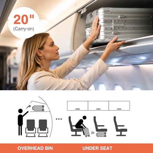 LUGMST 20 Inch All Aluminum Carry On