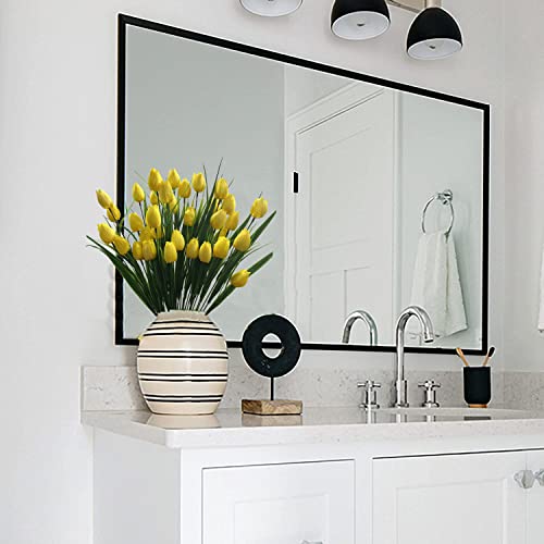 Wistart 8 Bundles Artificial Tulips Flowers Outdoor Uv Resistant Fake Faux Plastic Greenery Shrubs Plants For Home Outside Porch Window Garden Decor (Yellow) #TOP1