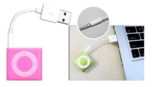 (2-Pack) Mini Usb Cable,10.5Cm Length 3.5Mm 2 In 1 Usb Charger And Sync Data Cable For Apple Ipod Shuffle 3Rd / 4Th / 5Th /6Th /7Th Generation #TOP4