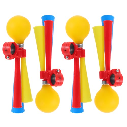TOYANDONA 4pcs Loud Bicycle Air Horn for Mountain Bike and Scooter with Plastic Handlebar Horn, Sound, and Entertaining Element and Cycling Safety