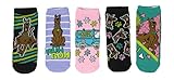 Scooby Doo The Mystery Machine Juniors/Womens 5 Pack Ankle Socks Shoe Size 4-10