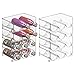 mDesign Modern Plastic Stackable Vertical Standing Water Bottle Holder Stand - Storage Organizer for Kitchen Countertops, Pantry, Fridge - Each Rack Holds 3 Containers, 8 Pack - Clear