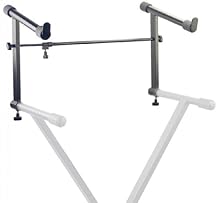 Storey extension for keyboard stands Compatibility Stagg KXS-A, KXS-Q, MXS-A3 Comes in black colour Adjustable length 50 - 90cm / 19.7 - 35.4 in - Height 35.5cm / 14 in
