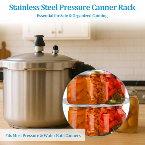 image for smrtcol 1 Pack Canning Rack for Pressure Cooker Stainless Steel Canner