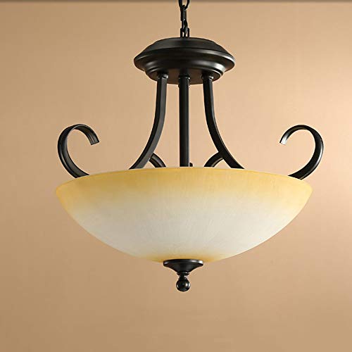 Usifaz Simple E27 Single Head Vintage Glass Pendant Lights American Pastoral Metal Iron Chain Adjustable Chandelier Study Living Room Restaurant Cafe Villa Decorative Ceiling Lamps Lighting Device #TOP3