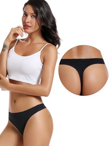 VOENXE String Dames Naadloos in Kant,Seamless Thong Underwear Women,Invisible Naadloze Ondergoed Vrouwen,Brazilian Tanga Slip,Sport Onderbroeken,Multipack 5 Stuks