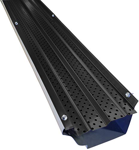 Flexxpoint High Clearance 30 Year Gutter Cover System, Thermal Thaw Black 5 Inch Gutter Guards, 102 Ft. #TOP2