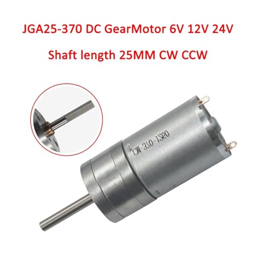 Motorreductor 25GA370 de gran torque y baja velocidad 12V con rotación inversa 5