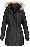 VERO MODA Damen Winterjacke Parka Excursion Expedition 10198769 Black M
