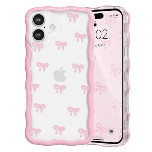 Coque iPhone 16 nœud rose transparente pour vos sorties et selfies branchés