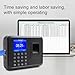 NOENNULL Time Clock, Fingerprint & Password Time Clocks for Employees Small Business Without WiFi, Clock in and Out Machine for Employees (US regulations)