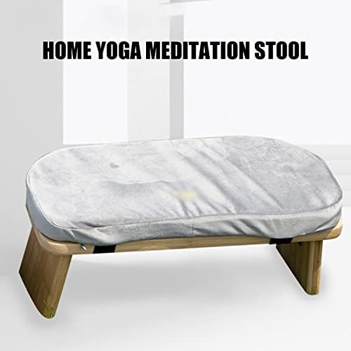Z&HA Meditation StoolKneeling Meditation Bench With Foldable Legs & Cushion Ergonomic Bamboo Yoga Bench For Extended Practice-Meditation Stool With Cushion (Color : Brown)