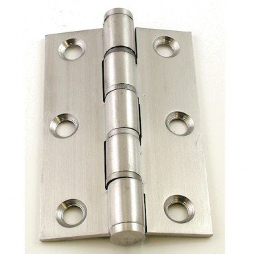 Image of Washered Hinges - Satin Stainless Steel - 76mm x 50mm - (2 Hinges)