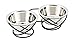 Buddy's Line Spring Style Double Diner Pet Bowl, Black Iron Base, 12 ounces
