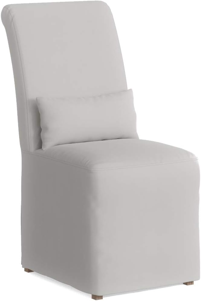 Sunset Trading Slipcovered Upholstered Dining Chair, Performance Fabric White (SY-1025906-391081)