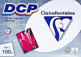 Clairefontaine 1821 DCP Druckerpapier ( 500 Blatt in DIN A4 mit 100 Gramm/Premium Kopierpapier für farbintensiven Bilderdruck) weiß
