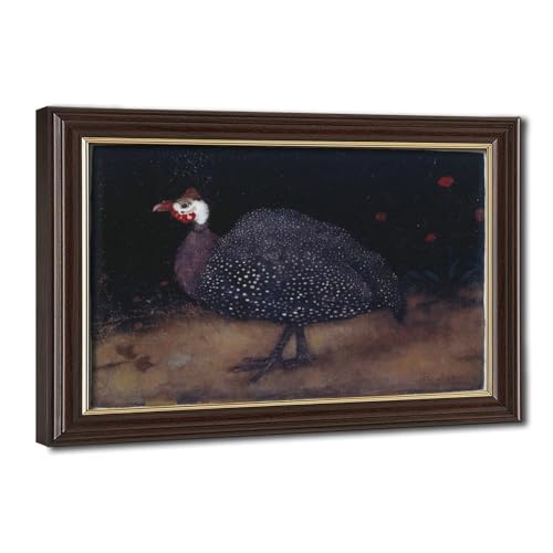 Pintade Jan Mankes impression sur toile minimaliste de 20x30 cm avec son cadre suspendu en bois