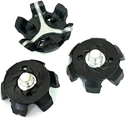 28 PCS Replacement Golf Cleats Large Metal Thread Screw in Golf Spikes Replacements Golf Shoe Spikes (Black/Gray)