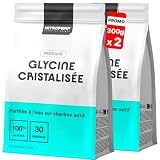 NITROPERF   Pack Glycine Cristallisée Premium 100% Vegan et Pure   Purifiée sur Charbon Actif   Non Aromatisée   Soutien du Sommeil & de la Récupération   30 Portions