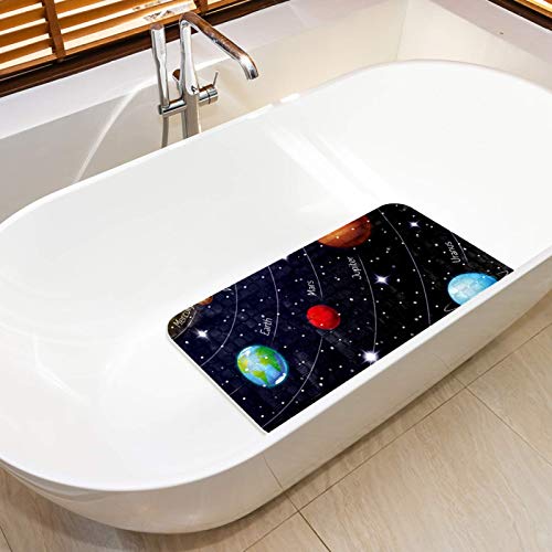 Alfombrilla de baño para bebé espacio exterior de 14.7 x 26.9" 6