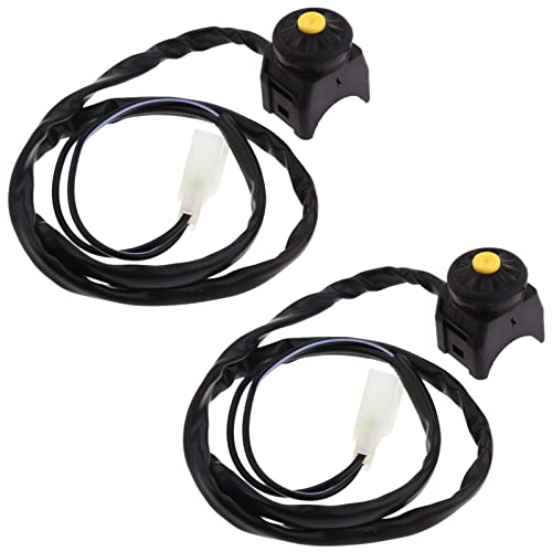 Universal Motorcycle Kill Stop Switch Horn Button Motorbike Switch Handlebar For Atv Dirt Bike 7/8Inch 22Mm Yellow (Pack Of 2) #TOP1