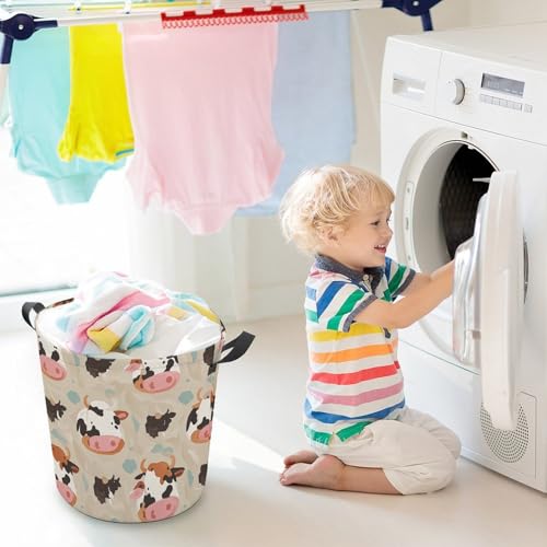 Panier à linge imperméable pliable imprimé vache grand bac de rangement pour animaux - 6