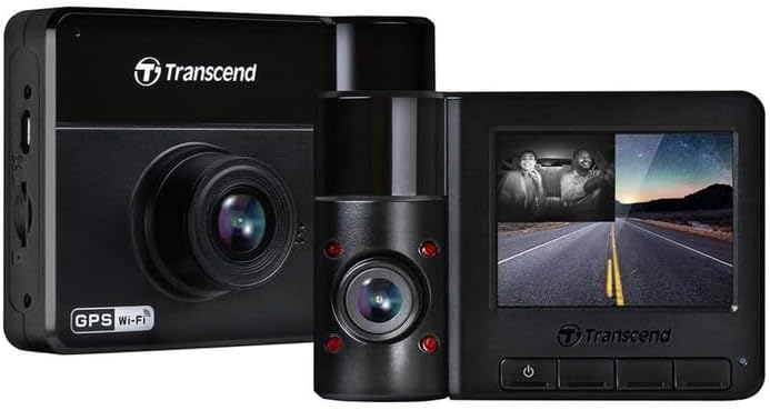 Miniatura 2 de Transcend DrivePro 550 - Cámara de salpicadero con doble lente TS-DP550B-64G, color negro