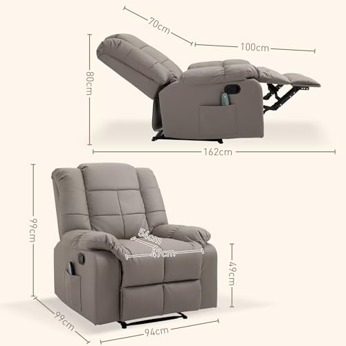 HOMCOM Massagesessel Fernsehsessel Elektrisch Relaxsessel mit Massagefunktion - 3