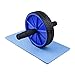 HSYSA AB Roller Wheel Workout Abdominal Machine Muscle Equipment Equipment Rouleau AB Roue pour la Maison Gym Fitness Building Building Trainer (Color : Blue)