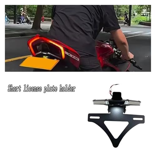 Support plaque Panigale V4 en alu haut de gamme avec feu arrière LED épuré - 2