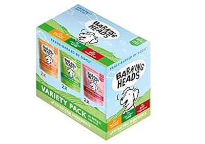 Barking Heads Adult Dog Food Wet Pouches Variety Pack Natural and Grain-Free with No Artificial Flavours Plus Added Vitamins and Minerals 6 x 300g