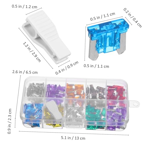 Ciieeo 120 piezas Kit de fusibles automotrices con sistema de identificación rápida para coche, RV, barco y camión miniatura 6