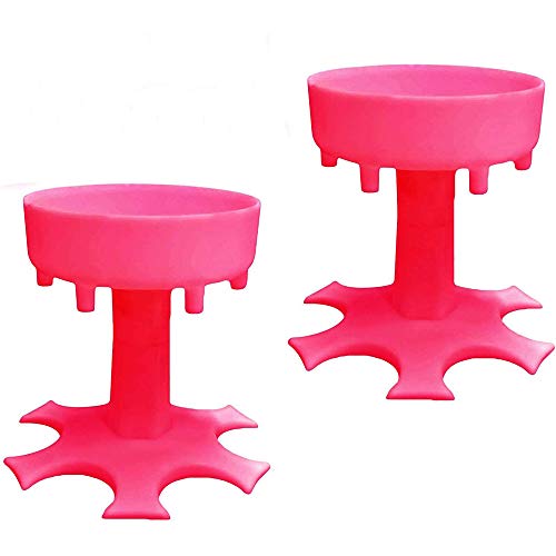 FJSC Dispensador Y Soporte De 6 Vasos De Chupito, Dispensador De Bebidas De Vidrio, Botellero para Vino, Dispensador De Chupitos para Vasos De Chupito, Dispensador De Vasos De Chupito De Licor E