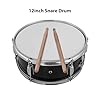 Sunydog 12-Inch Snare Drum with Drumsticks, Shoulder Strap, Drum Key - Portable Percussion Instrument for Students & Beginners (Black) #1