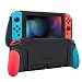 Protective Case for Switch,Dockable Cover Case for Switch,Grip Cover in Silicone with Anti-Scratch and Shock-Absorption Soft TPU,HD Screen Protector Included (Red and Blue)