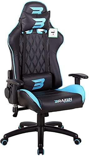 BraZen Phantom Elite Pc Gaming Chair for Adults Ergonomic Reclining Seat with Lumbar Support - Red