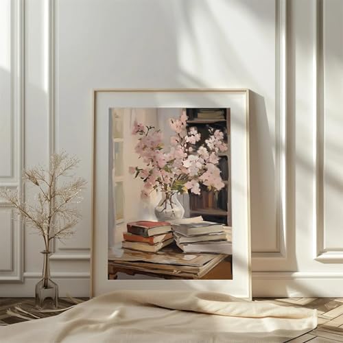 Affiches et impressions de livres déco murale rétro bleu rose 70x100 - 3