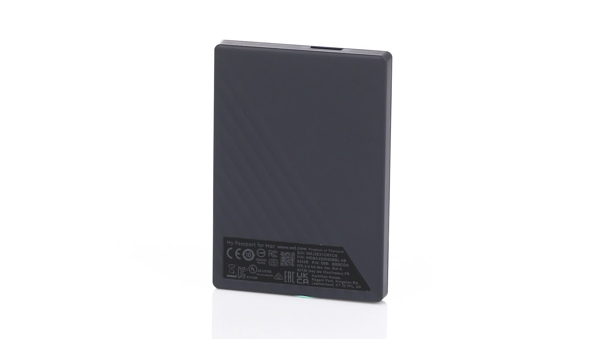 Wd 2Tb My Passport For Mac Portable External Hard Drive - Blue