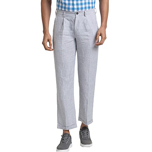 Image of Colorplus Tailored Fit Dark Blue Trouser for Men